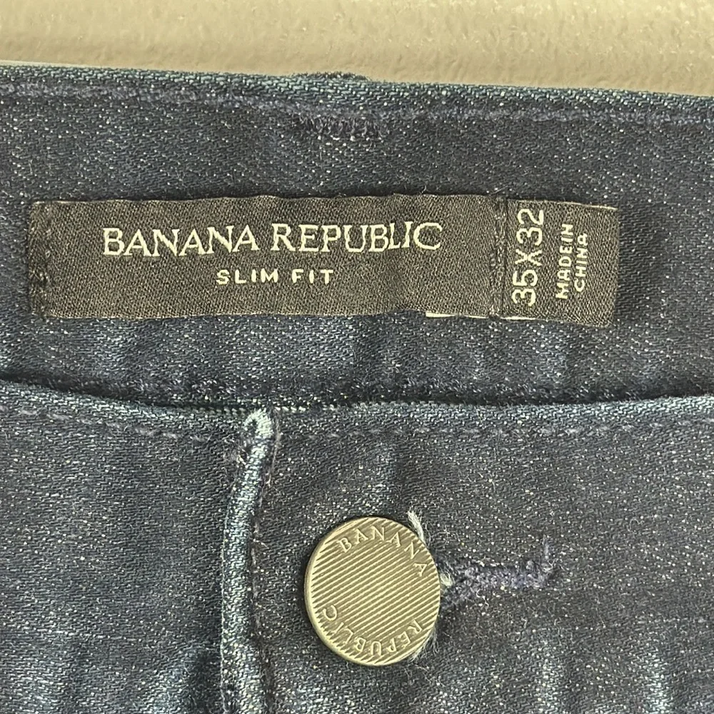 Banana Republic Denim Jeans Men's‎ Slim 32 Blue Stretch 5-Pocket EUC